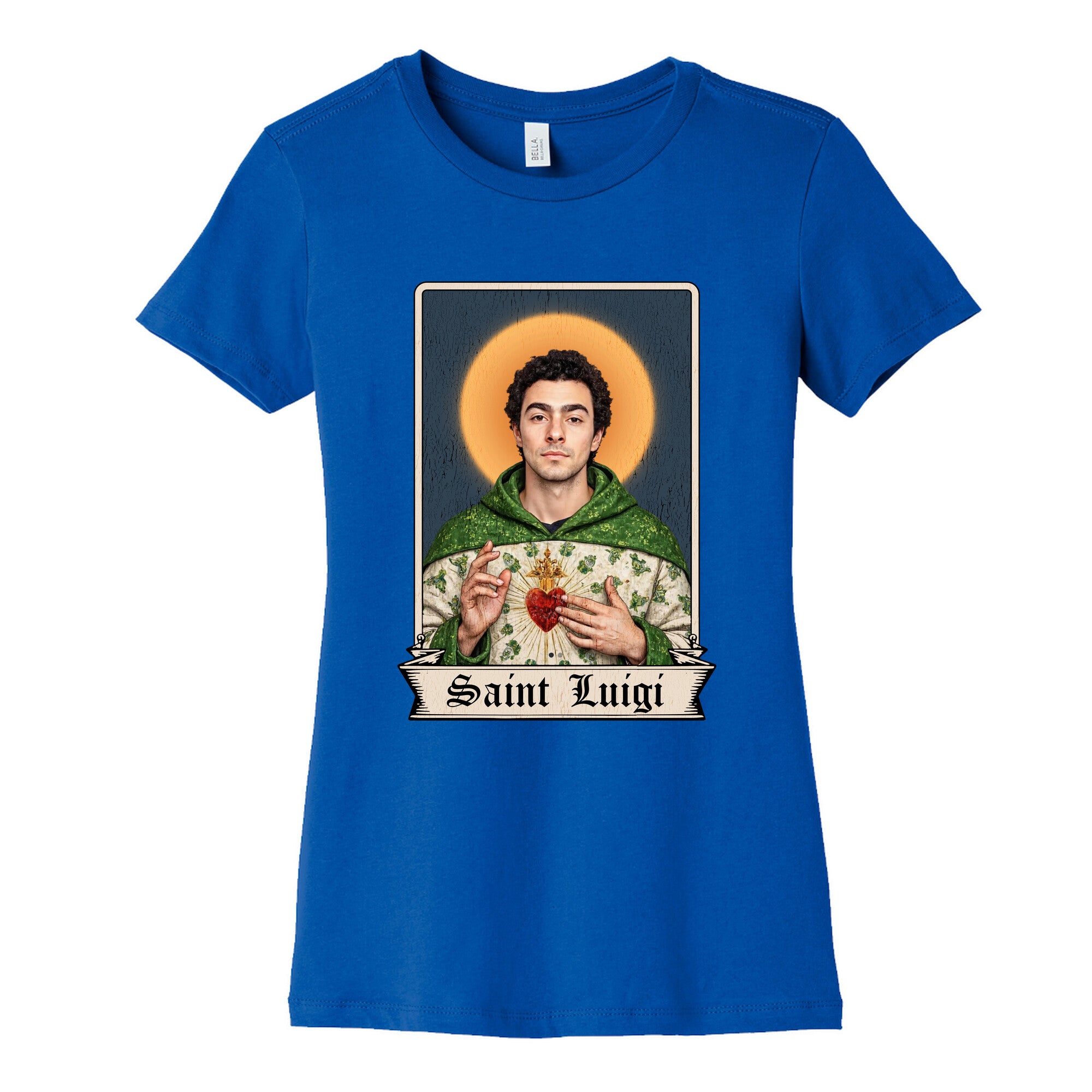 Saint Luigi Mangione Womens Cotton Tee